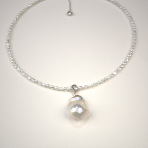 Single White Baroque Pearl 25mm