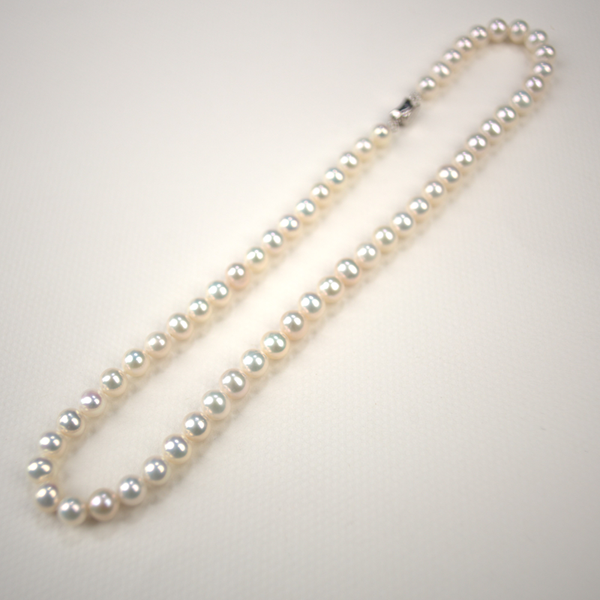 Freshwater Seedless Beads Pearl Necklace 7-8mm