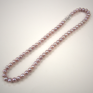 METAL PURPLR - Tamsui Akoya Metal Powder Beads Necklace